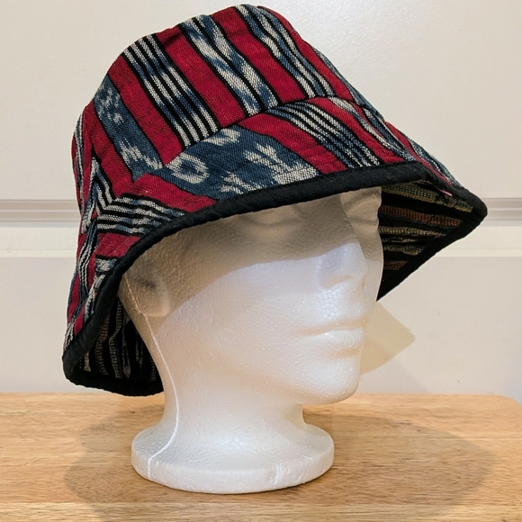 NWOT Beckwoman 100% Guatemalan Cotton Handmade Reversible Bucket Hat - Picture 5 of 6